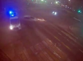 A hit-and-run driver crashes an emergency ambulance in Volgograd