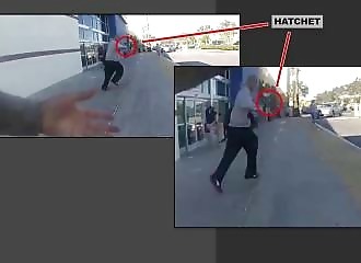 Un homme armé d'une hache abattu par la police à Compton (Public averti)