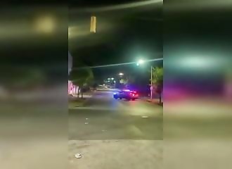 He's a hothead on a motorcycle in front of the police, and it ends badly for him