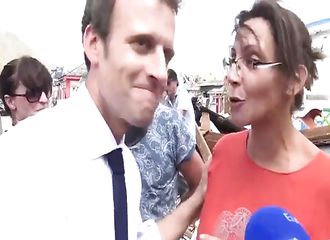 Quand une chieuse de 43 ans apostrophe Emmanuel Macron à Saint-Martin...
