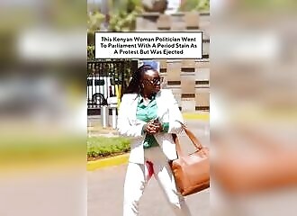 She goes to parliament with white pants stained by menstruation and gets expelled