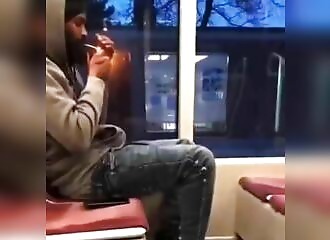 He gets beaten up after asking a man to put out his joint on the tramway