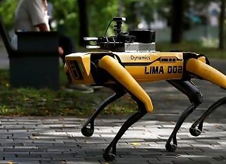 La police utilise un chien robot pour trouver les malades du COVID ! 