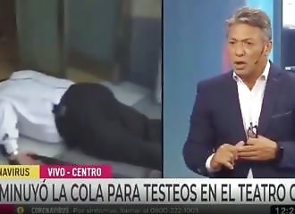 Un journaliste argentin s'effondre lors d'un reportage sur le Covid