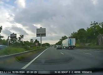 He drives like a maniac on the freeway and crashes