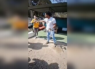 paintball instructor hit in the face by an accidental shot