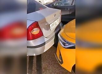 He runs away after causing a small accident, karma catches up with him