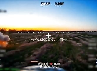 Russian drones strike an advancing Ukrainian armored vehicle