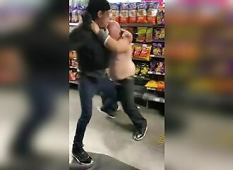 2 idiots fight without paying attention to the children who are there