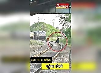 He intentionally stops a train, the driver punishes him immediately