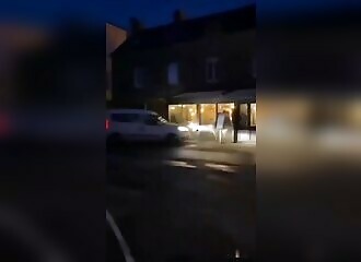 He drives into a restaurant in revenge for being evicted (Etel - France)