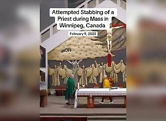 Un homme tente d’attaquer un prêtre avec un couteau pendant une messe à Winnipeg