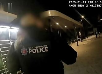 Cries of horror ring out in a train station as a 16-year-old boy walks around with a 60,000-volt Taser