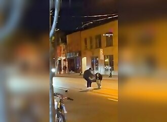 Bizarre: He uses a live python to fight in the street