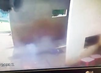 Souffler par l’explosion d’un pneu