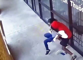 He brutalizes an Asian woman to steal her (Warning - shocking)